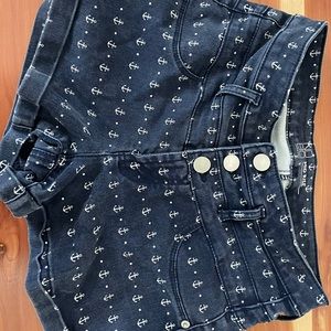 No Boundaries Navy Blue Anchor Shorts